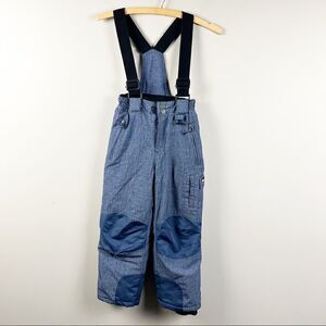 Weatherproof 32 youth 5/6 navy blue snow ski bib suit pants overalls